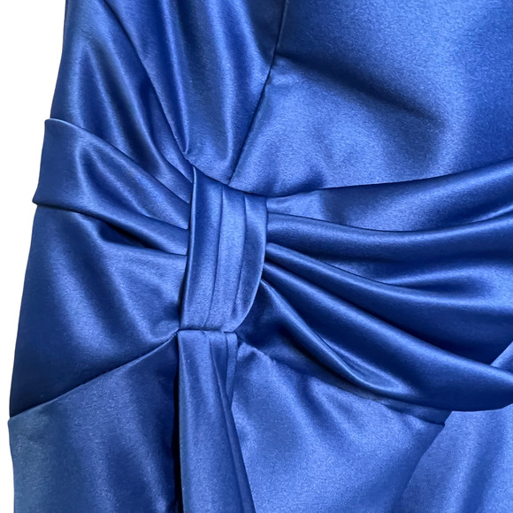 Jessica McClintock Women Maxi Bridal Dress Blue Strapless Prom‎ Gala Wedding 14 - Picture 6 of 11